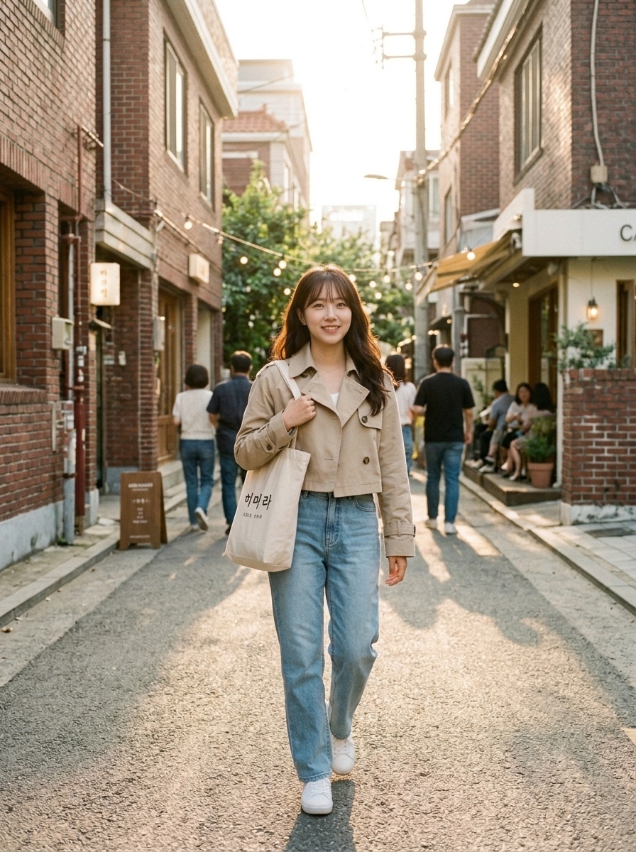 전신 OOTD 스타일
